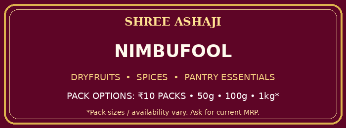 Shree Ashaji NIMBUFOOL label